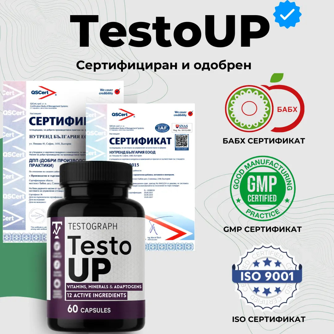 TestoUP - №1 ДОБАВКА ЗА МЪЖЕ