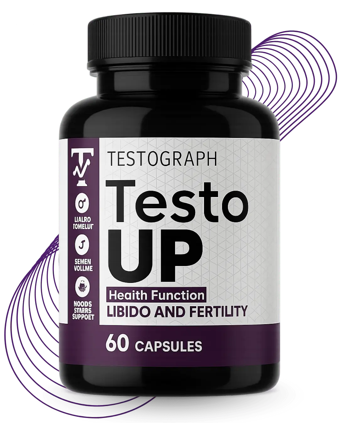 Testograph Testo UP – хранителна добавка за либидо, плодовитост и мъжко здраве, 60 капсули.